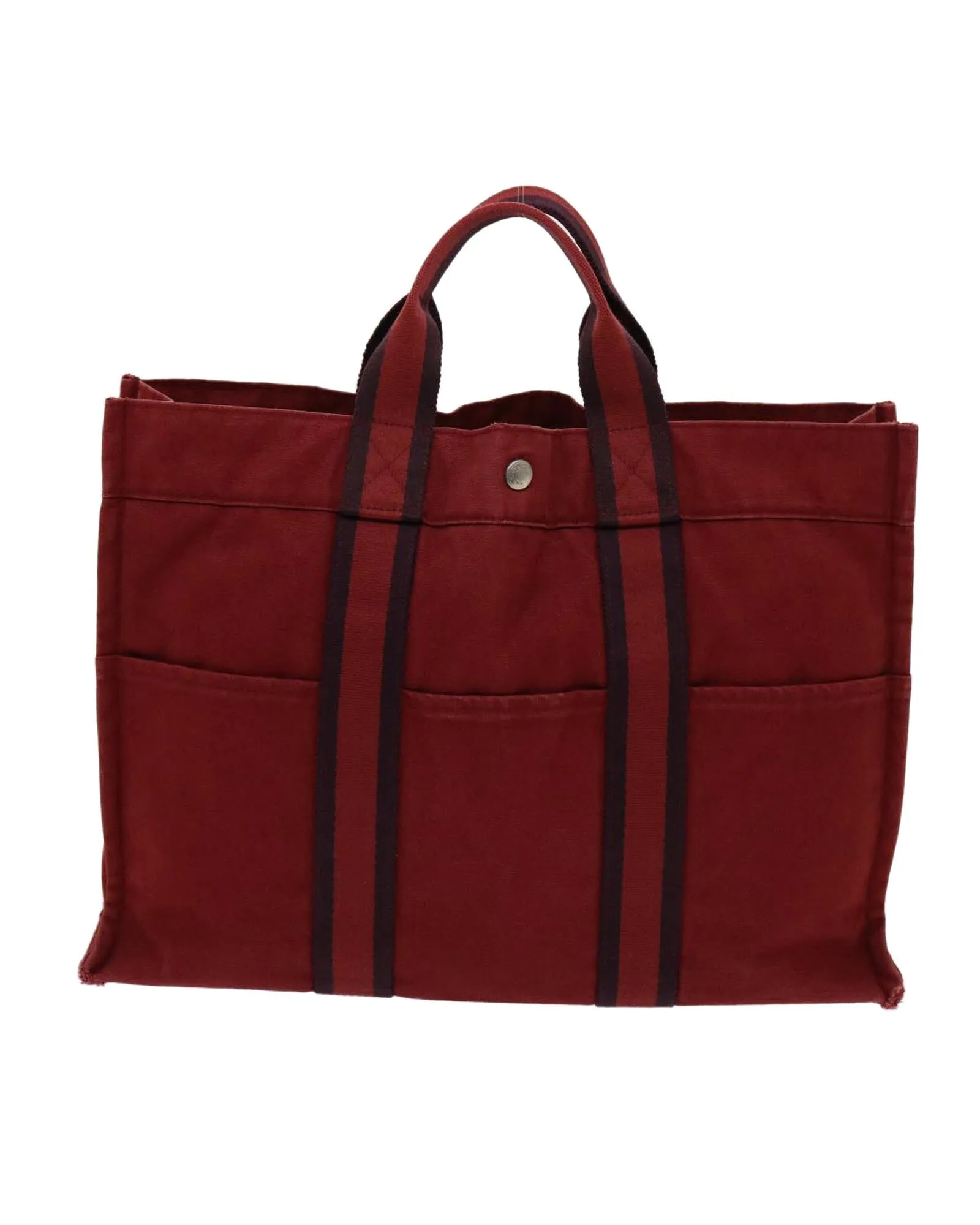 Red Canvas Hand Bag with Handle Drop and Serial No