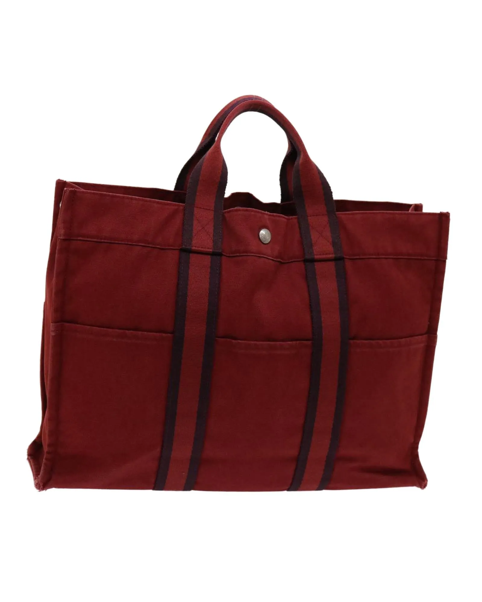 Red Canvas Hand Bag with Handle Drop and Serial No