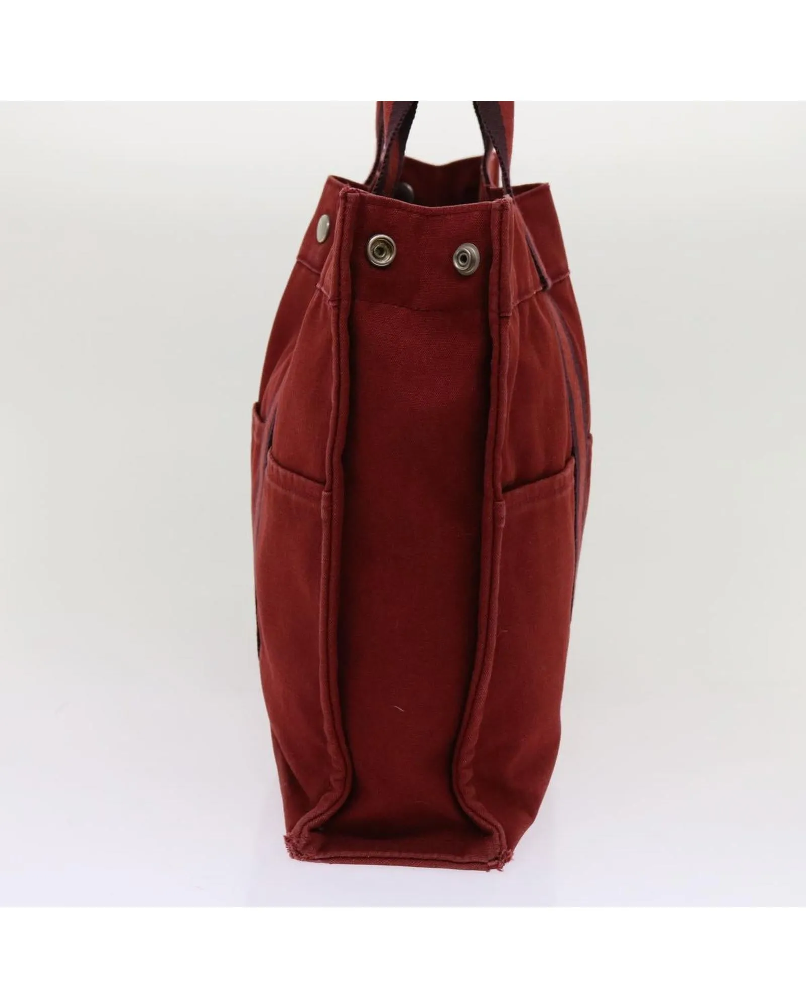 Red Canvas Hand Bag with Handle Drop and Serial No