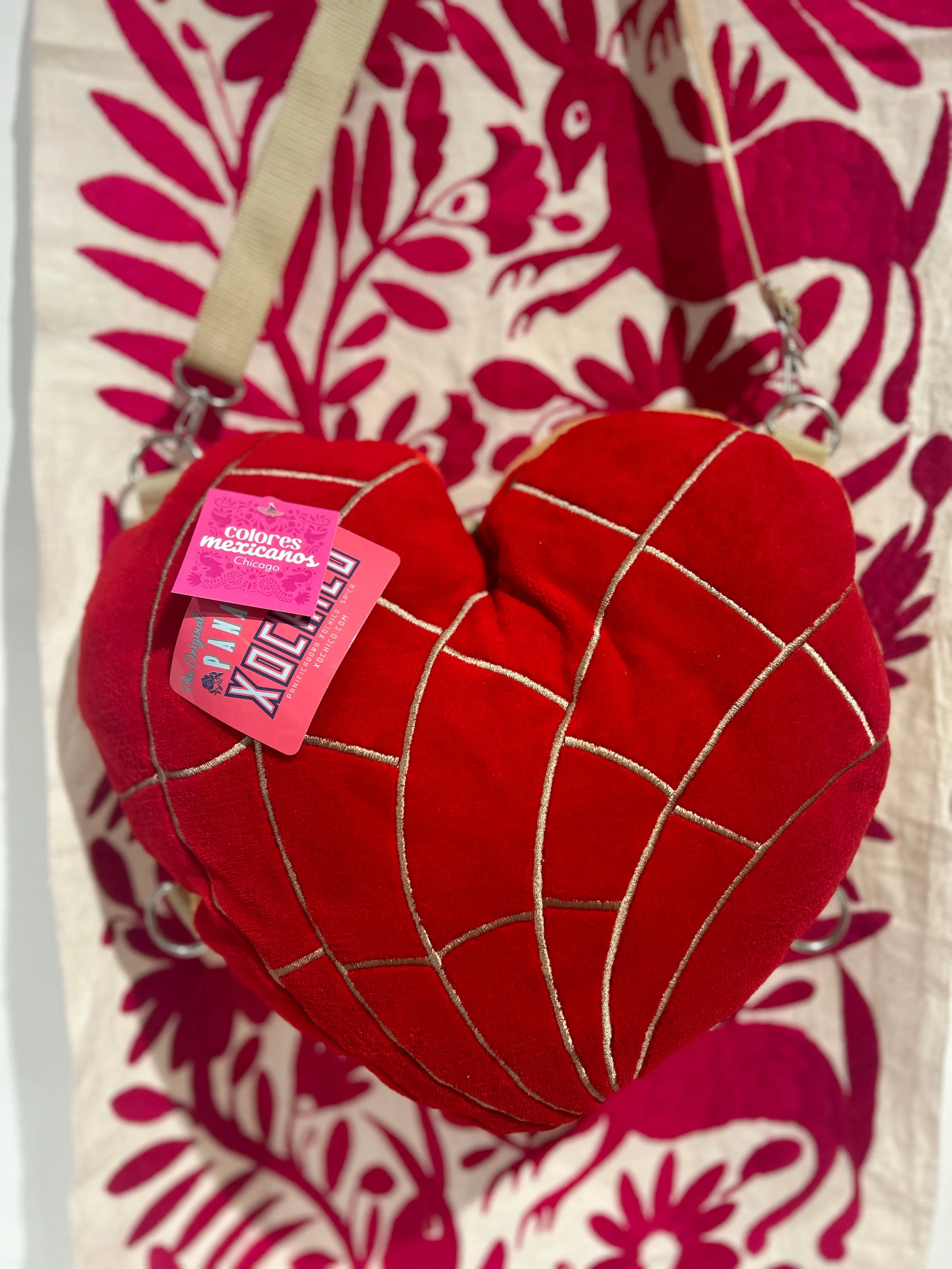 Red Concha Heart Bag