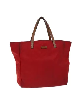 Red GG Canvas Tote Bag with Accessory - Italian Made