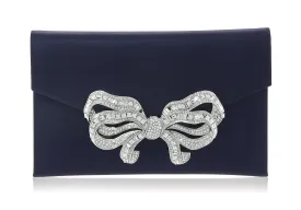 Satin Bow Envelope Navy