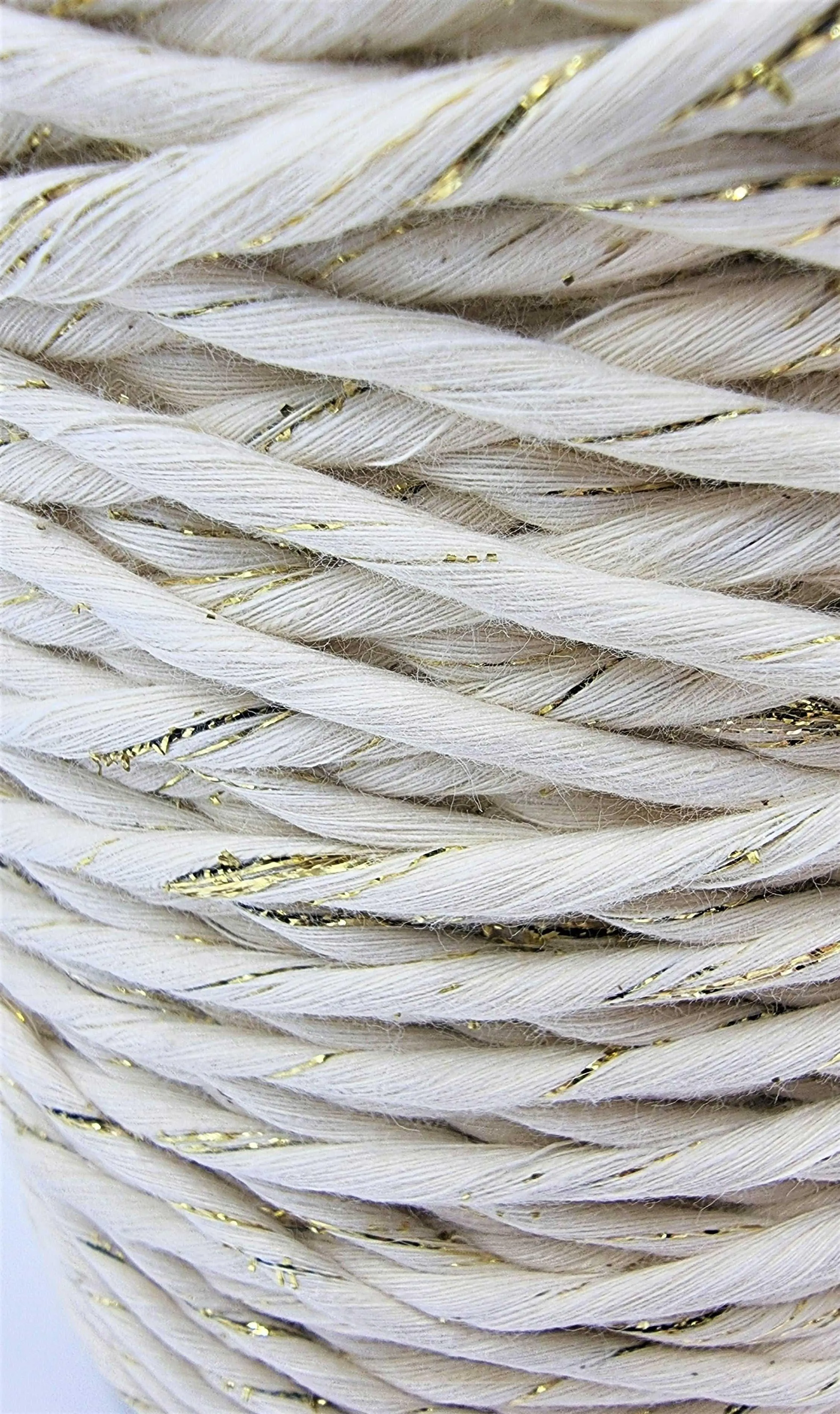 Shiny Gold Natural- 3MM Single Strand Luxe Cotton String 1KG