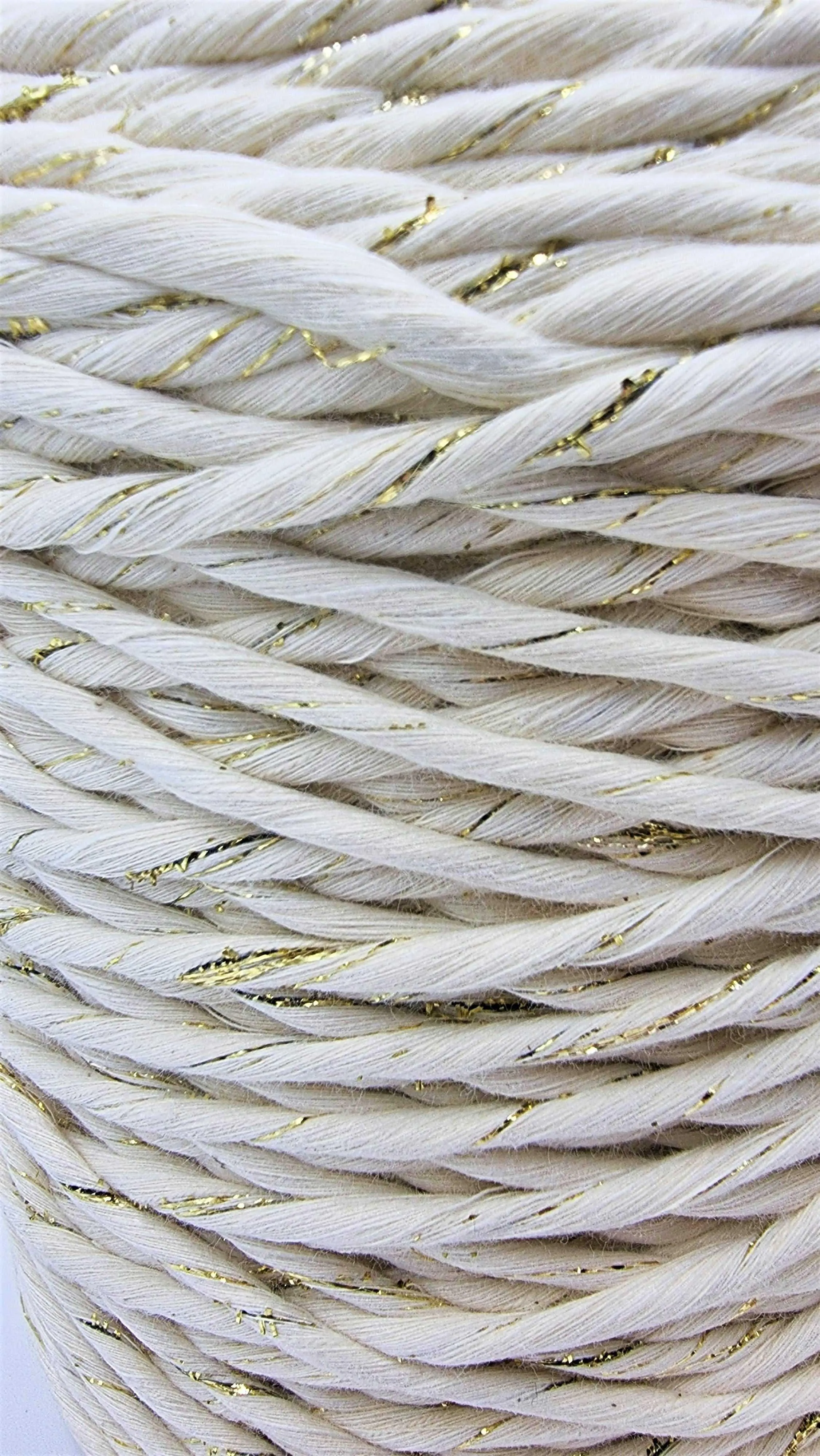 Shiny Gold Natural- 3MM Single Strand Luxe Cotton String 1KG