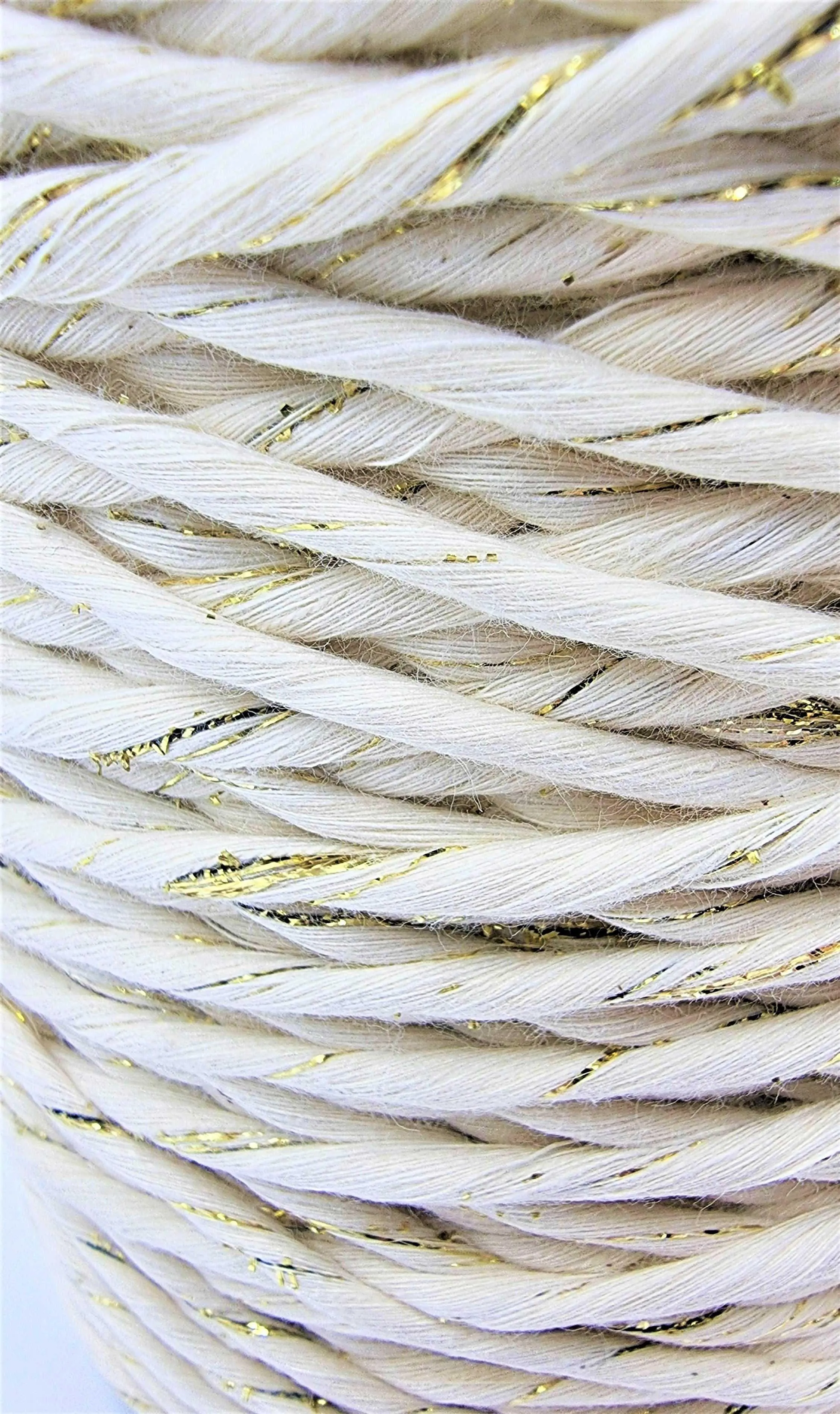 Shiny Gold Natural- 3MM Single Strand Luxe Cotton String 1KG