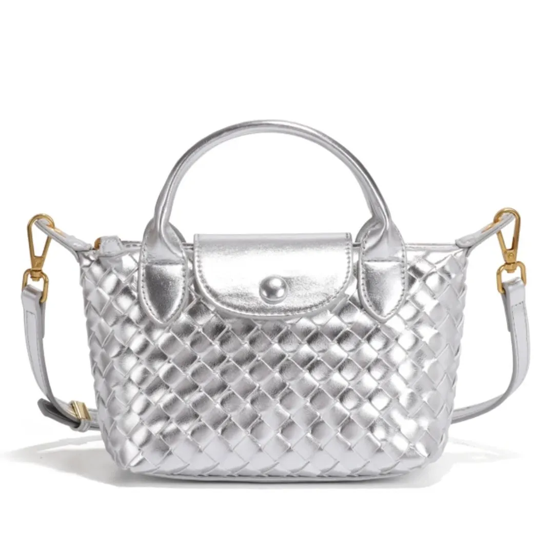 Silver Quilted Rowan Crossbody