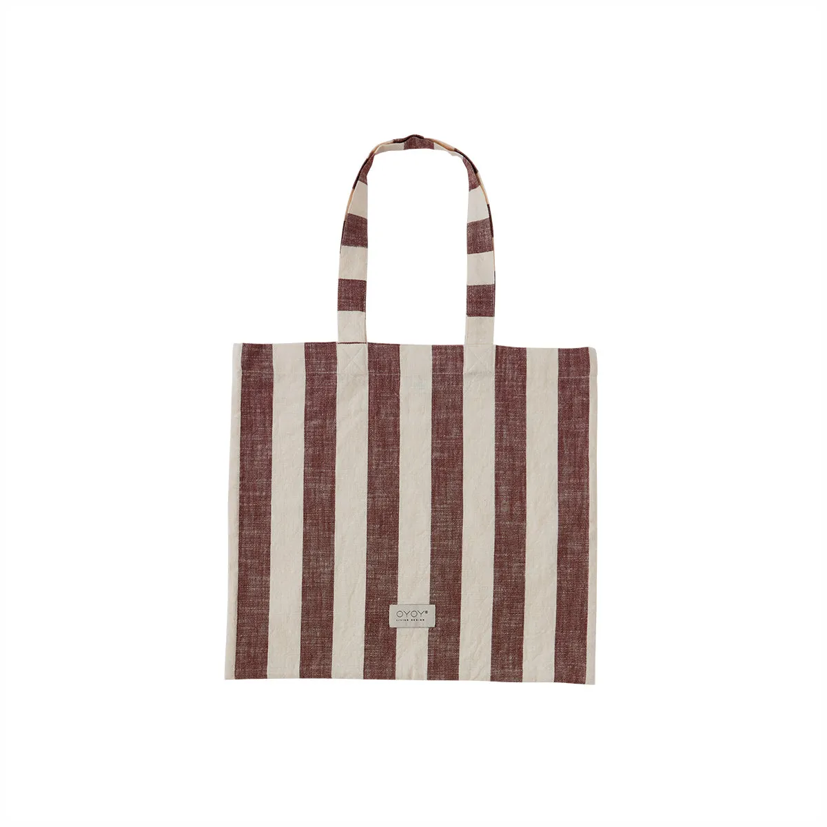 Tote Bag Candy Striped - Brown / Offwhite