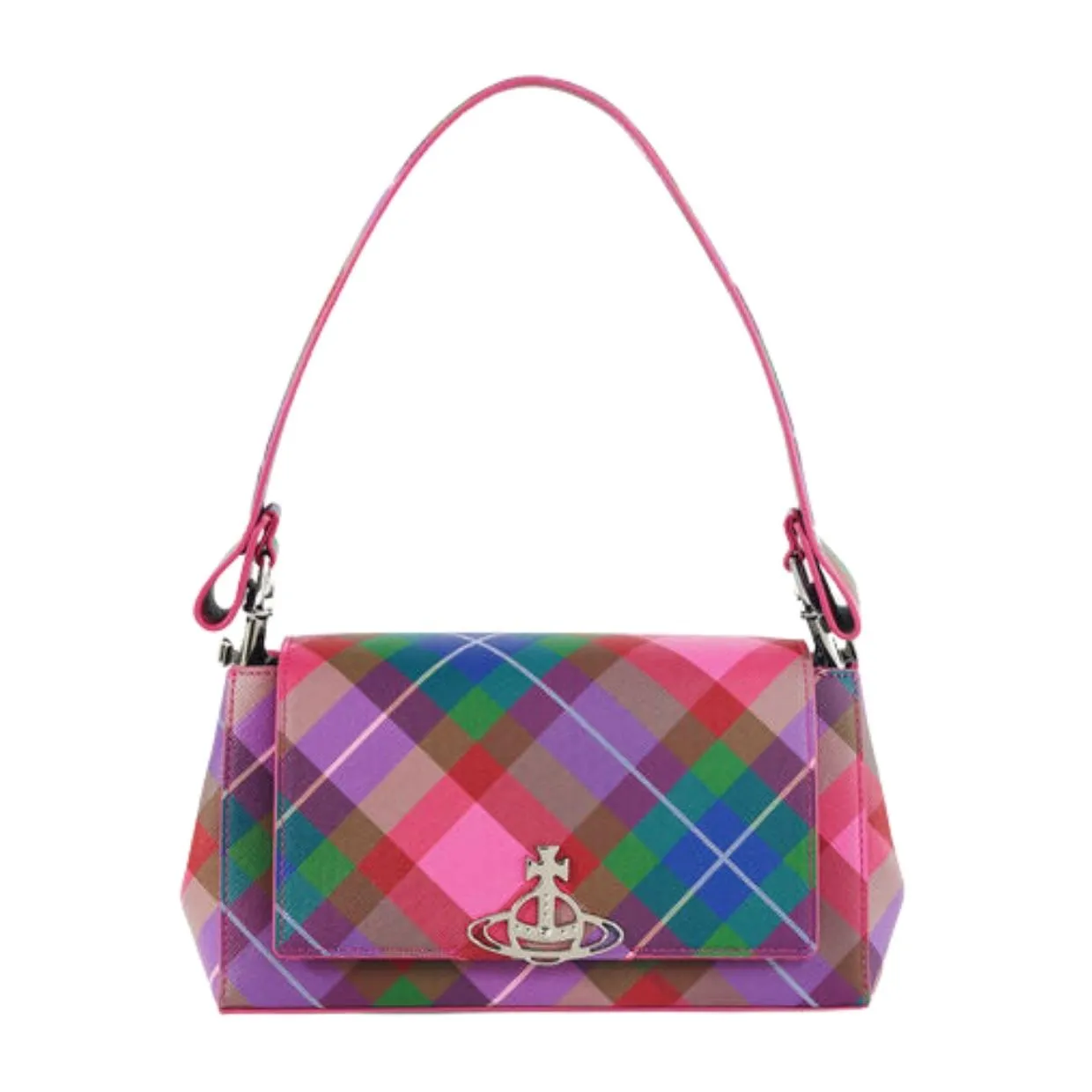 Vivienne Westwood Candy Tartan Medium Hazel Handbag