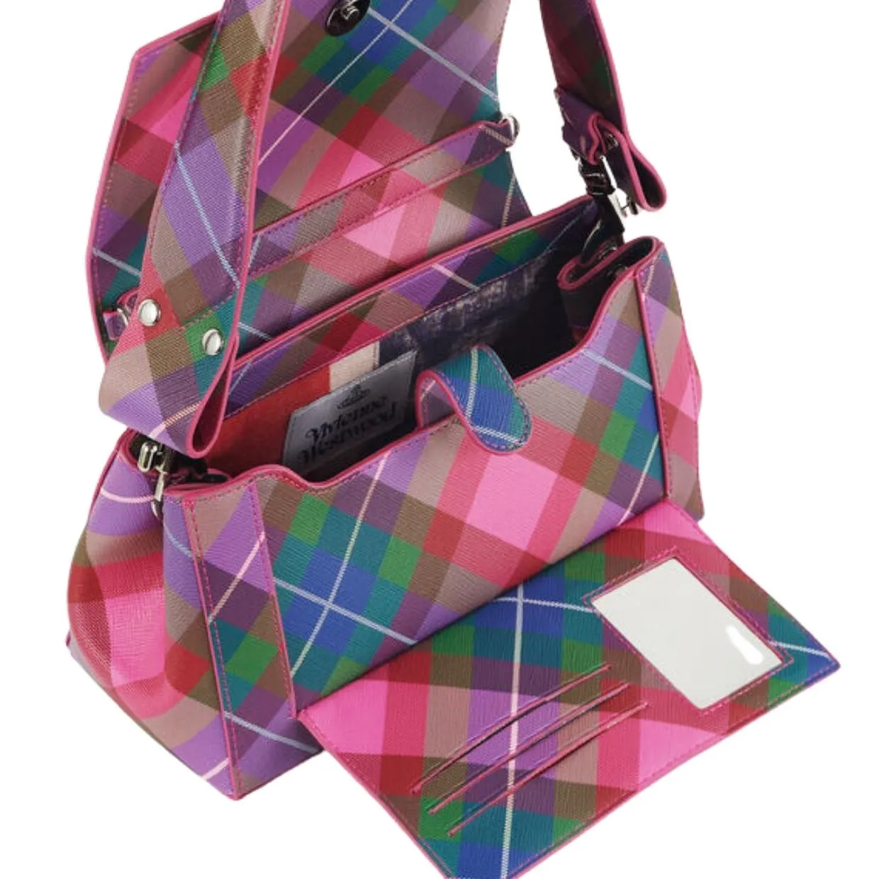 Vivienne Westwood Candy Tartan Medium Hazel Handbag