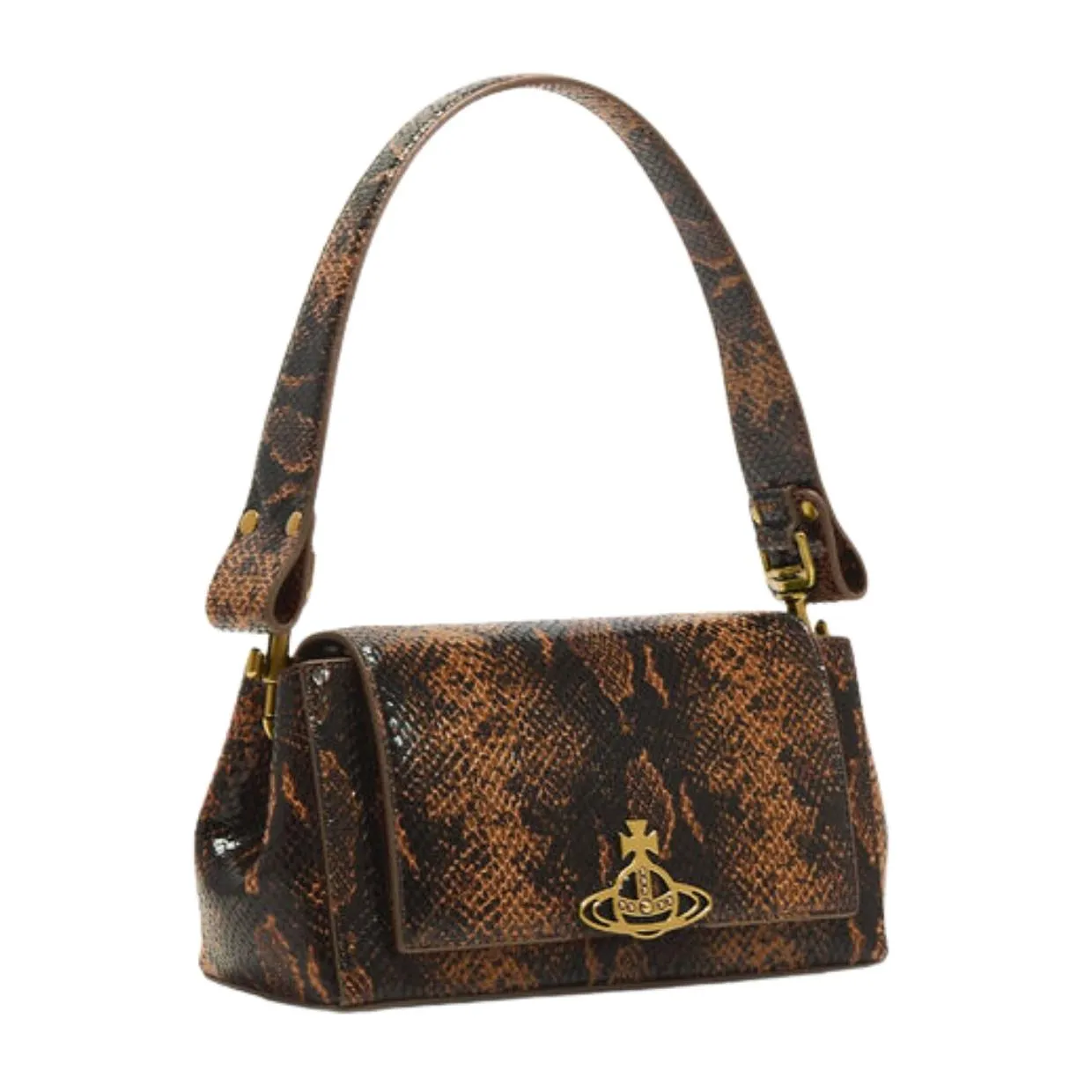 Vivienne Westwood Python Leather Tan Medium Hazel Handbag